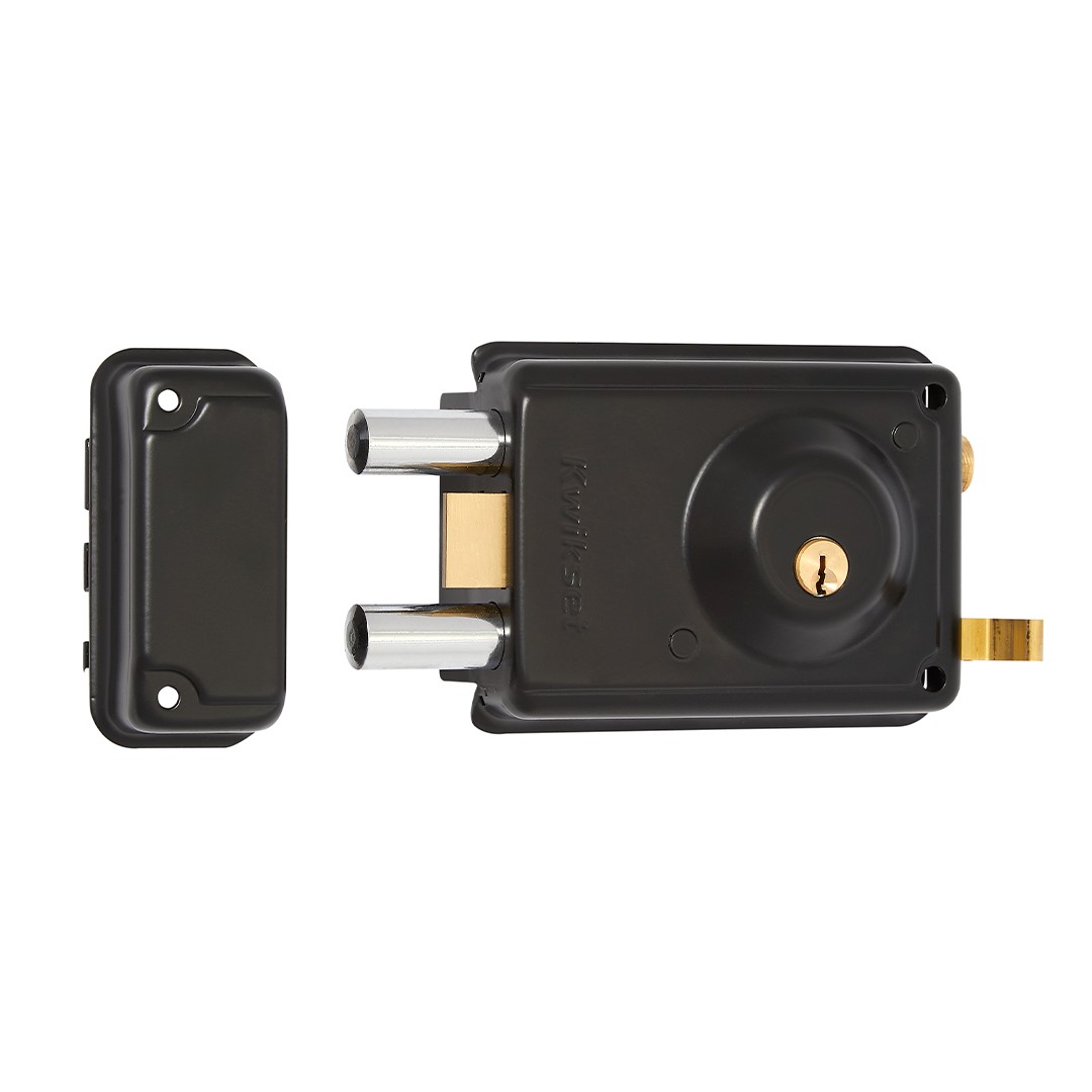 Cerradura de Sobreponer Blindada 72mm en Negro Anti-Taladro