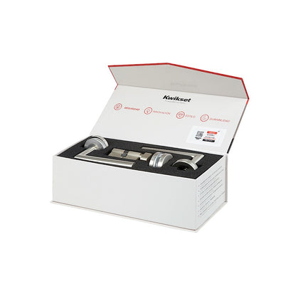 Cerradura de Embutir Palermo 4 Bulones + Cilindro Simple + Manijas en Níquel Satinado