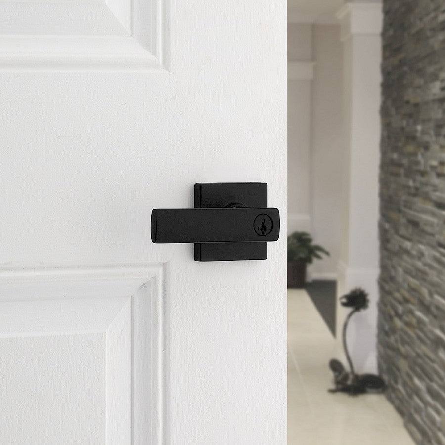 Manija Breton para Dormitorio en Negro Mate Anti-Taladro