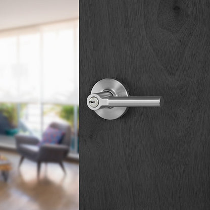 Manija Rimini para Dormitorio en Níquel Satinado Anti-Taladro