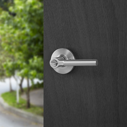 Manija Rimini para Dormitorio en Níquel Satinado Anti-Taladro