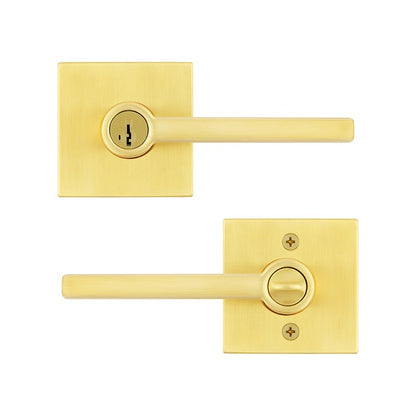 Manija Halifax para Dormitorio en Dorado Satinado Anti-Taladro