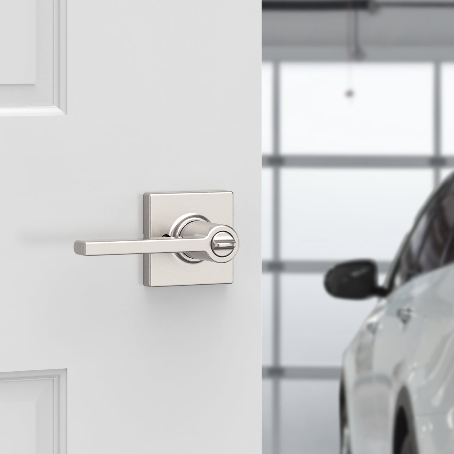 Manija Casey para Dormitorio en Níquel Satinado Anti-Taladro