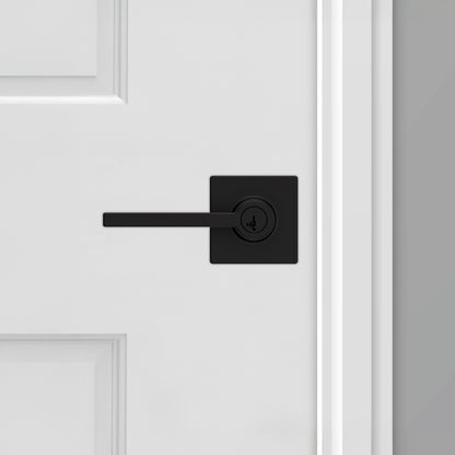 Manija Casey para Dormitorio en Negro Mate Anti-Taladro