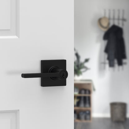 Manija Casey para Dormitorio en Negro Mate Anti-Taladro