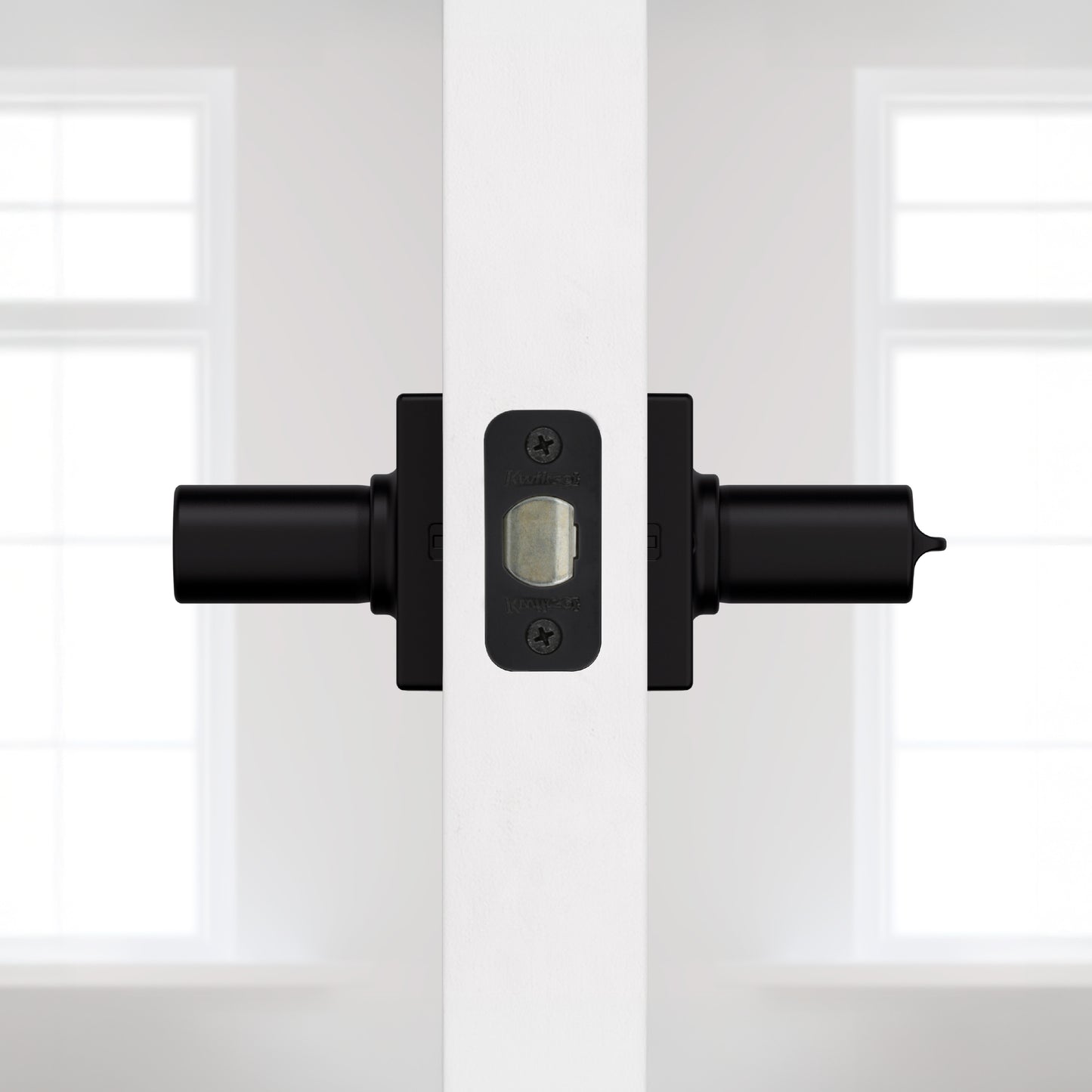 Manija Casey para Dormitorio en Negro Mate Anti-Taladro