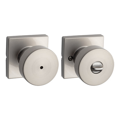 Pomo Pismo para Baño en Satín Niquelado Anti-Taladro