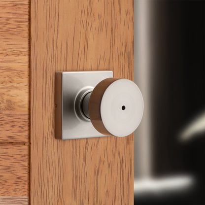 Pomo Pismo para Baño en Satín Niquelado Anti-Taladro