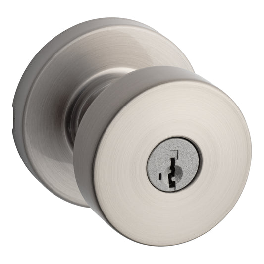 Pomo Pismo para Dormitorio en Satín Niquelado Anti-Taladro