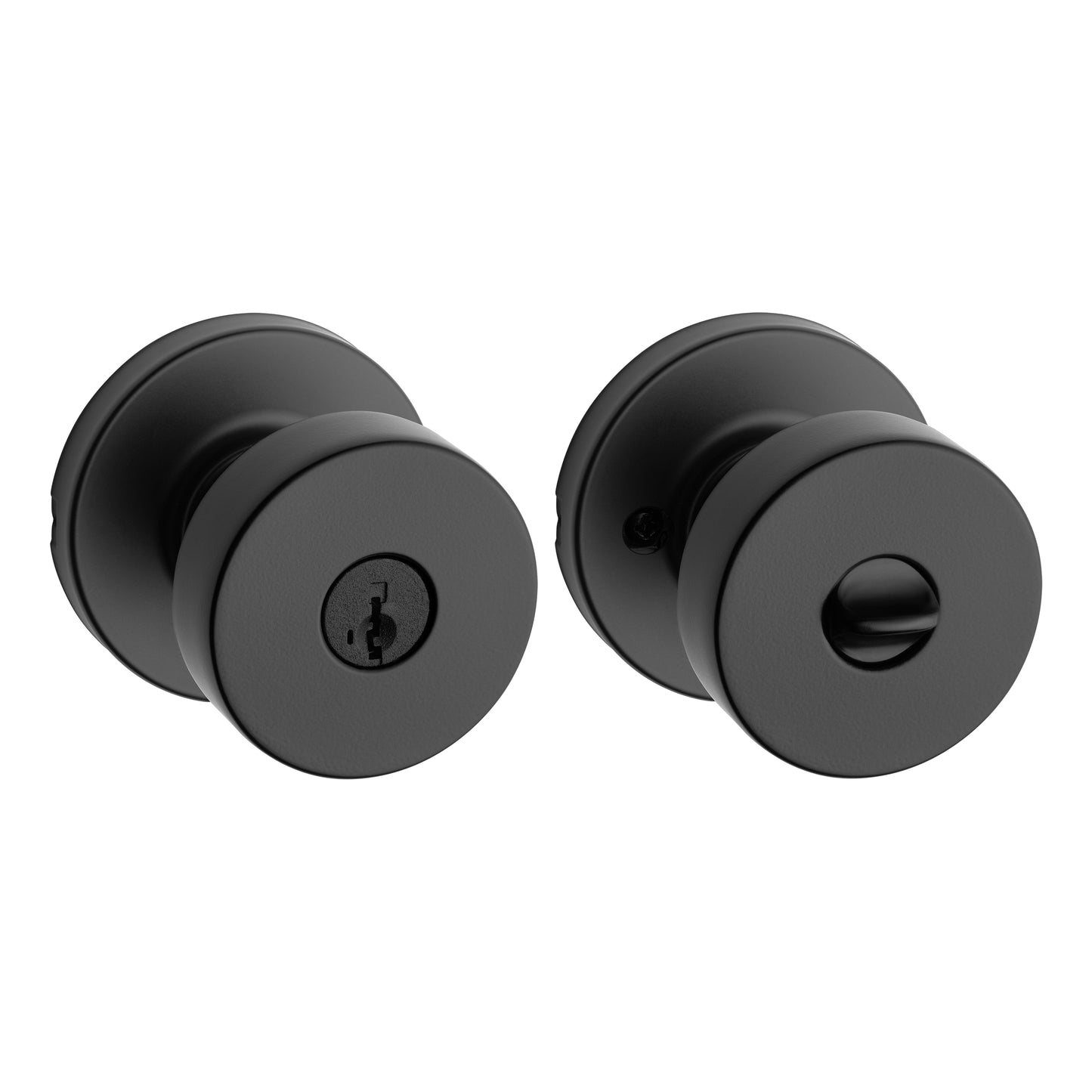 Pomo Pismo para Dormitorio en Hierro Negro Anti-Taladro