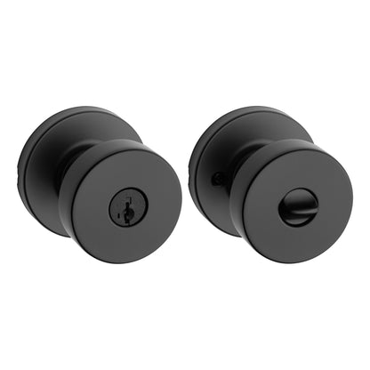 Pomo Pismo para Dormitorio en Hierro Negro Anti-Taladro