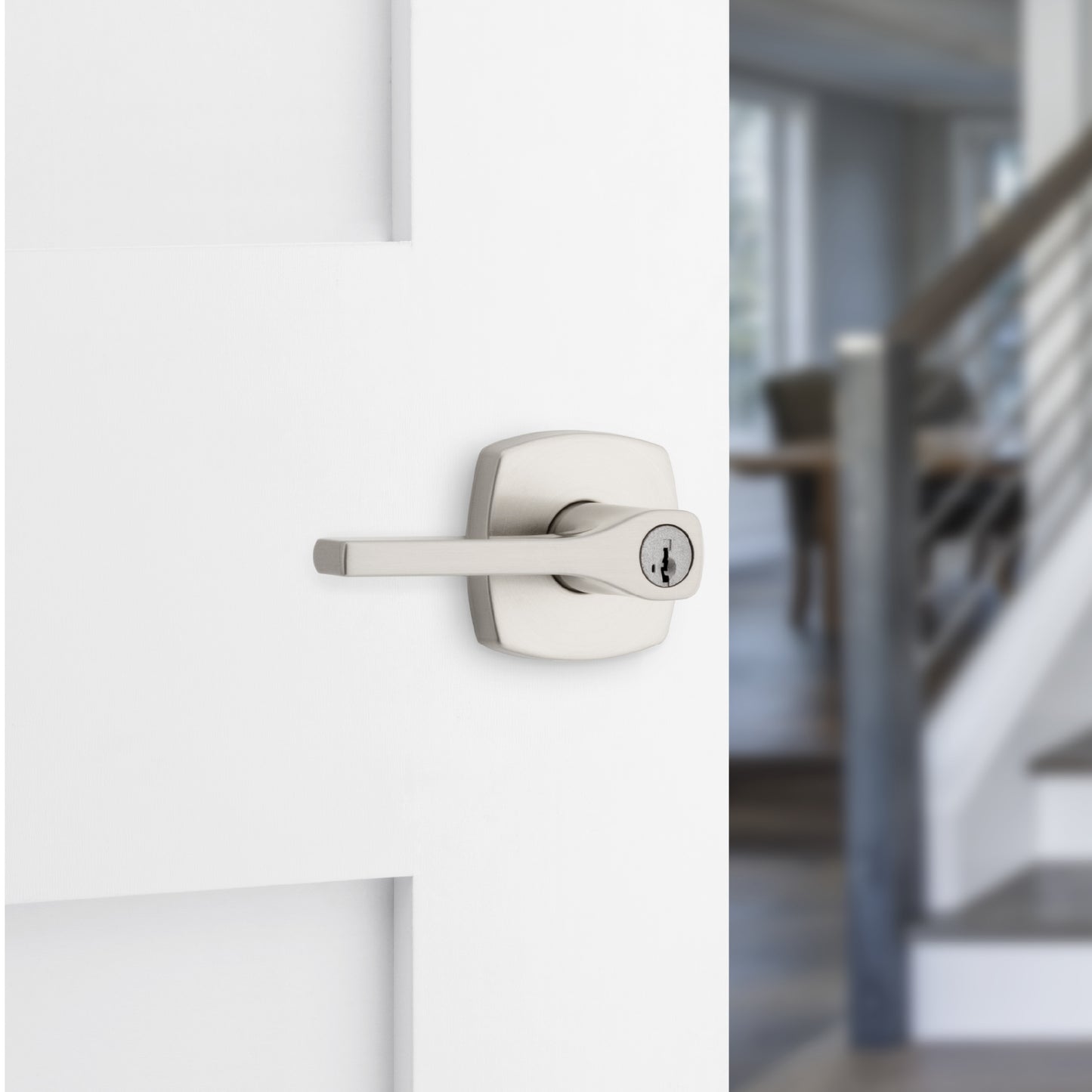 Manija Tripoli para Dormitorio en Níquel Satinado Anti-Taladro