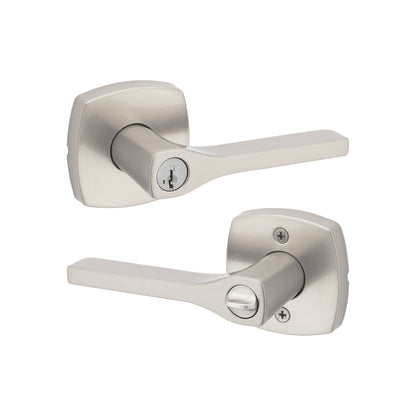 Manija Tripoli para Dormitorio en Níquel Satinado Anti-Taladro